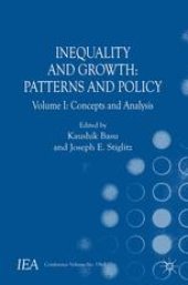 book Inequality and Growth: Patterns and Policy: Volume I: Concepts and Analysis