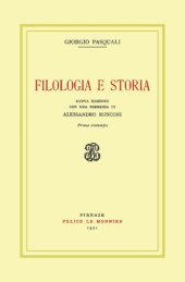 book Filologia e storia