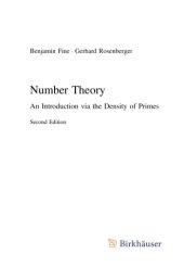 book Number Theory An Introduction via the Density of Primes