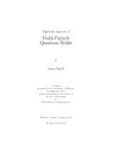 book Algebraic Aspects of Multi-Particle Quantum Walks [PhD thesis]