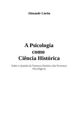 book A Psicologia como Ciência Histórica