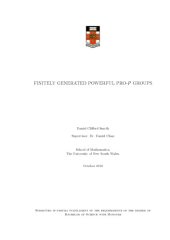 book Finitely generated powerful pro-p groups [Bachelor thesis]