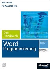 book Microsoft Word Programmierung - das Handbuch: [für Word 2007-2013]