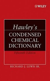 book Hawley's condensed chemical dictionary