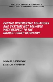 book Partial differential equations and systems not solvable with respect to the highest-order derivative