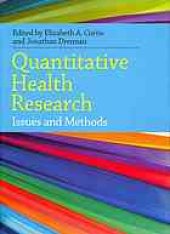 book Quantitative health research: issues and methods