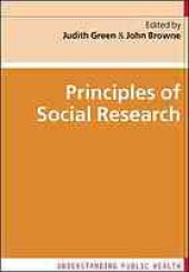 book Principles of social research