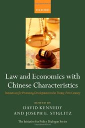 book Law and Economics with Chinese Characteristics: Institutions for Promoting Development in the Twenty-First Century