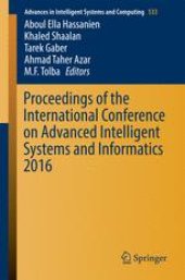 book Proceedings of the International Conference on Advanced Intelligent Systems and Informatics 2016