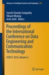 book Proceedings of the International Conference on Data Engineering and Communication Technology: ICDECT 2016, Volume 2