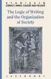 book The logic of writing and the organization of society