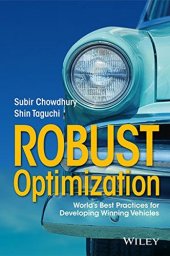 book Robust Optimization: World’s Best Practices for Developing Winning Vehicles