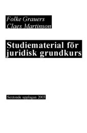 book Studiematerial för juridisk grundkurs