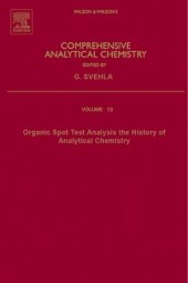 book Organic Spot Test Analysis  The History of Analytical Chemistry