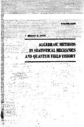 book Algebraic methods in statistical mechanics and quantum field theory