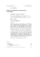 book Background independent quantum gravity: a status report