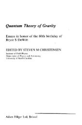 book Quantum Theory of Gravity: Essays in honor of the 60th birthday of Bryce S. DeWitt