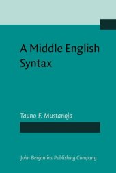 book A Middle English Syntax: Parts of speech