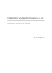 book Introduction aux groupes et algèbres de Lie [Lecture notes]