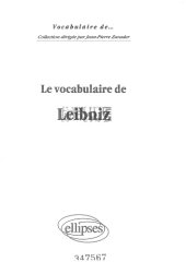 book Le Vocabulaire de Leibniz