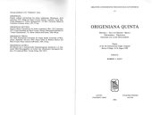 book Origeniana Quinta. Papers of the 5th International Origen Congress (Boston College, 14-18 August 1989)