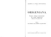 book Origeniana: premier colloque international des études origéniennes