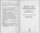 book How to Meditate A Guide to Self Discovery