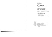 book Corpus of Maya Hieroglyphic Inscriptions 1