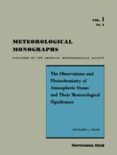 book The Observations and Photochemistry of Atmospheric Ozone and their Meteorological Significance