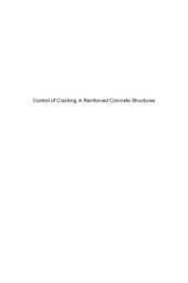 book Control of Cracking in Reinforced Concrete Structures