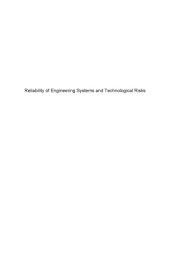 book Reliability of engineering systems and technological risks