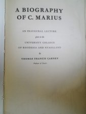 book A Biography of C. Marius