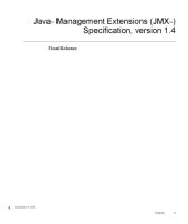 book Java™ Management Extensions (JMX™) Specification, version 1.4: Final Release