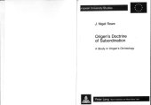 book Origen’s doctrine of subordination