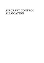 book Aircraft control allocation