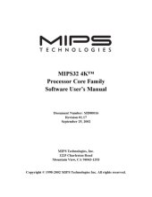 book MIPS Technologies MIPS32 4K™ Processor Core Family Software User’s Manual