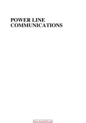 book Power line communications : theory and applications for narrowband and broadband communications over power lines