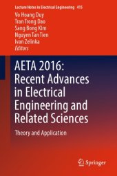 book AETA 2016: Recent Advances in Electrical Engineering and Related Sciences: Theory and Application