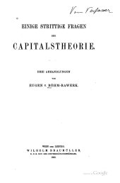 book Einige strittige Fragen der Capitalstheorie: Drei Abhandlungen