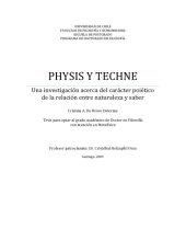 book Physis y techne. Una investigación acerca del carácter poiético de la relación entre naturaleza y saber