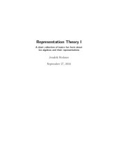 book Representation Theory I [Lecture notes]