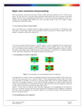 book AN3 – Bayer Color: Bayer color conversion and processing