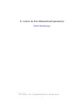 book A course in low-dimensional geometry [Lecture notes]