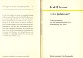 book Arius judaizans? Untersuchungen zur dogmengeschichtlichen Einordnung des Arius