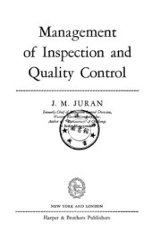 book Management of inspection and quality control