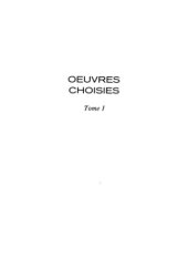 book Oeuvres choisies tome I