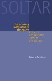 book Supervising postgraduate research : contexts and processes, theories and practices