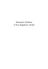 book Alternative medicine : a new regulatory model