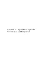 book Varieties of capitalism, corporate governance and employment systems