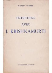 book Entretiens avec J. Krishnamurti